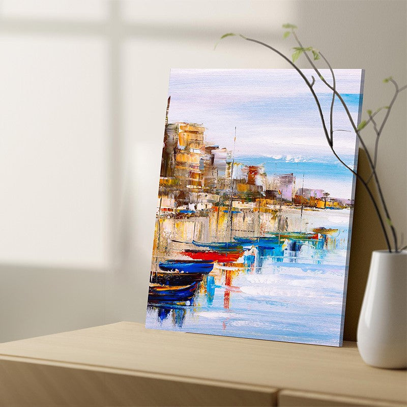 Harbor Reflections Canvas Wall Painting media 3