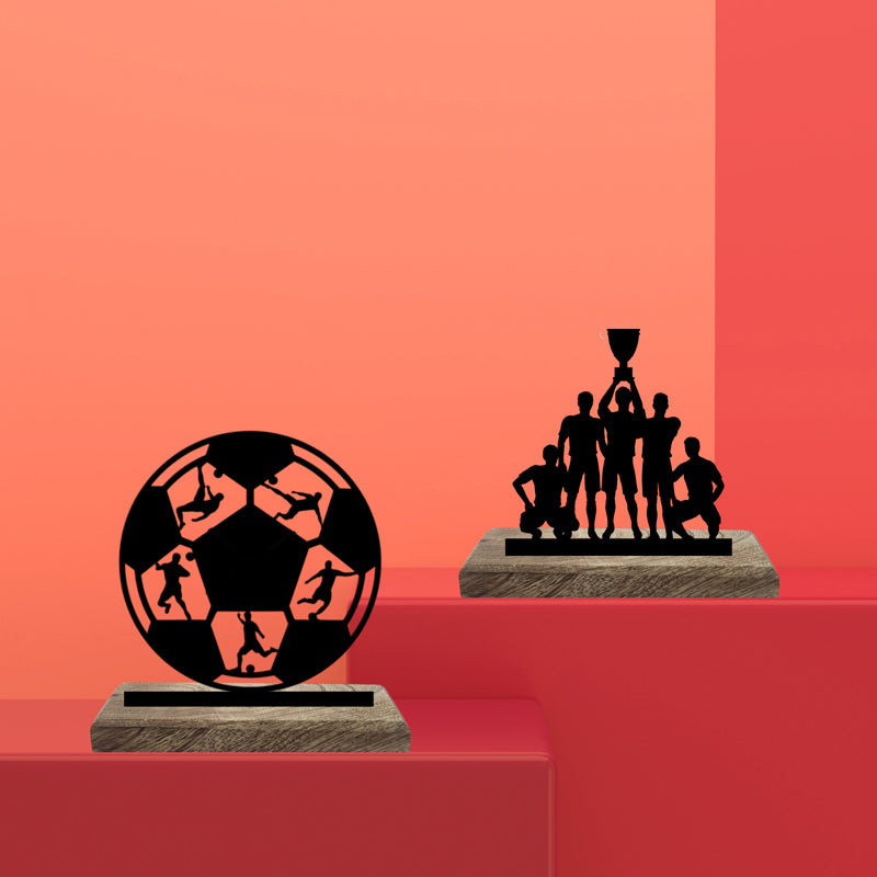 Soccer Fan Club Showpiece - Set Of Two