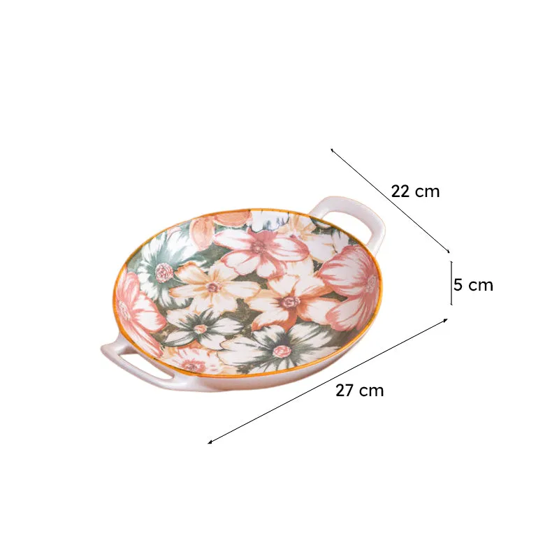 Blush Bloom Porcelain Platter - Set Of Two media 6