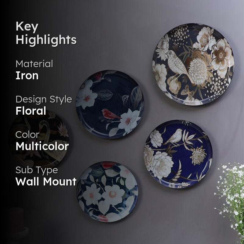 Bloom Chirp Wall Plate - Set Of Five media 2