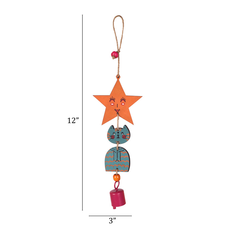 Turquoise Kitty Windchime media 4