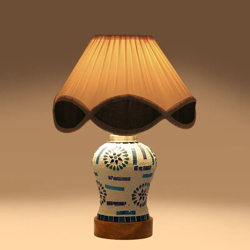 Sonara Arc Pleated Wooden Table Lamp - Multicolor media 7