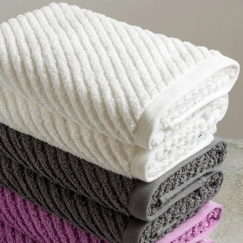 Nautica Riviera Soft Cotton Hand Towel (White, Grey & Lilac) - Set Of Six media 5
