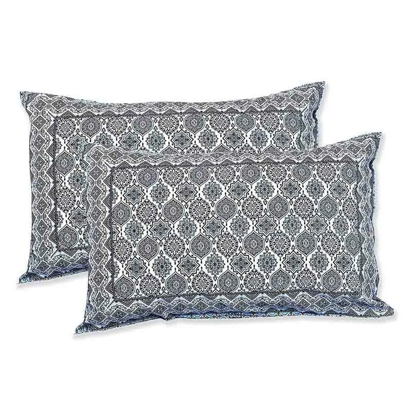Neelambari Jaipuri Cotton Bedsheet (Blue) - 144 TC media 7