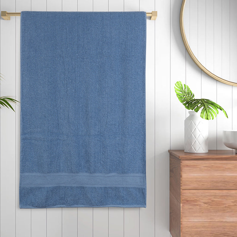 Velvique Cotton Bath Towel - Light Blue - 70 x 140 cms