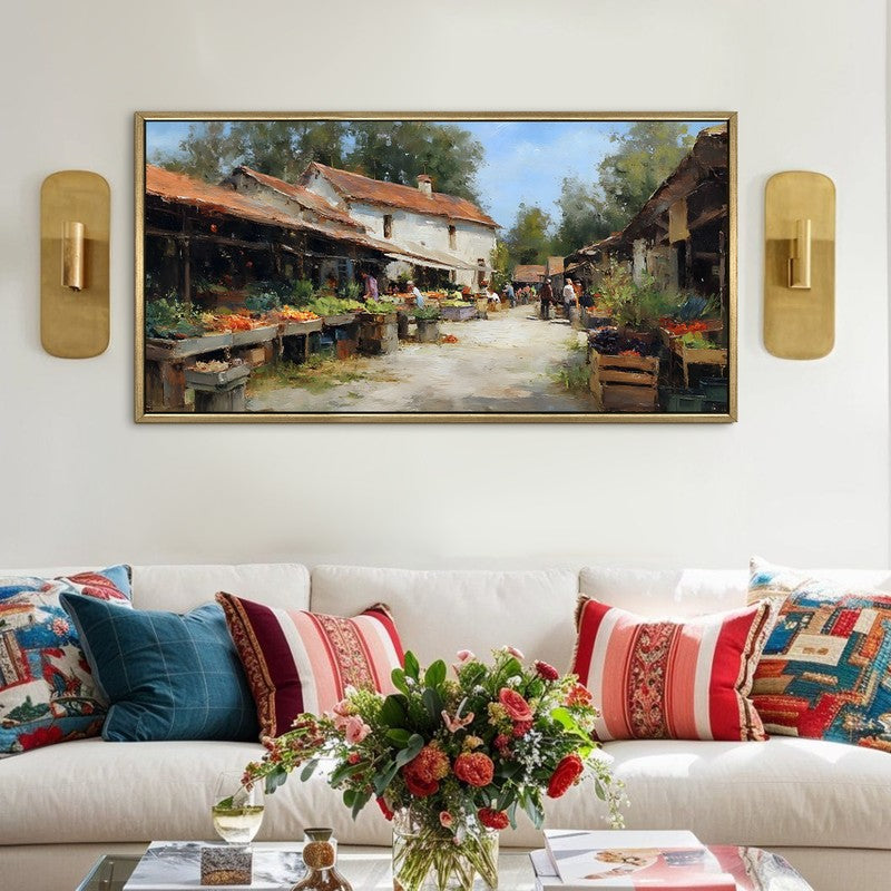 European Rustic Veggie Stall Wall Art