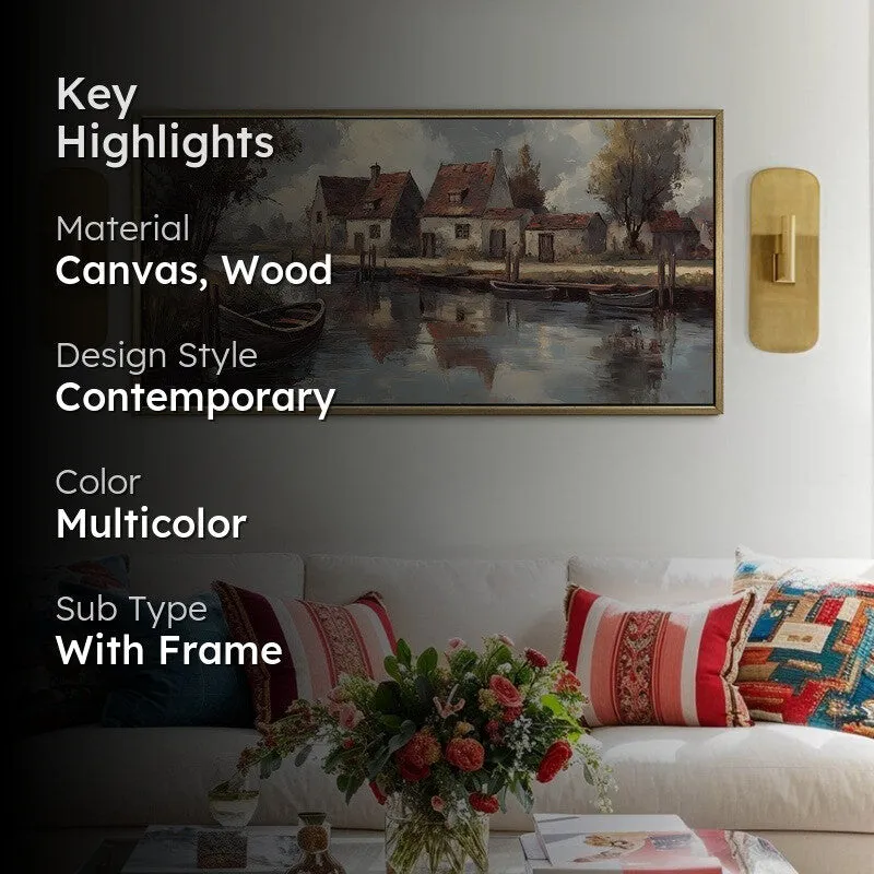 Resting Oars Canvas Wall Painting With Frame media 2