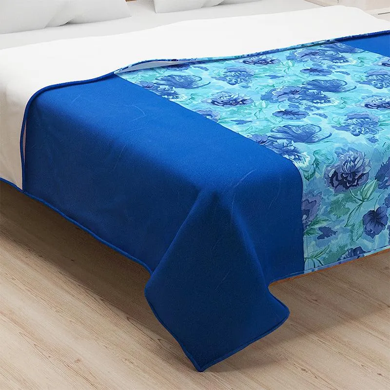 Swayam Beatific Blue Floral Cotton Dohar - 110 GSM media 6