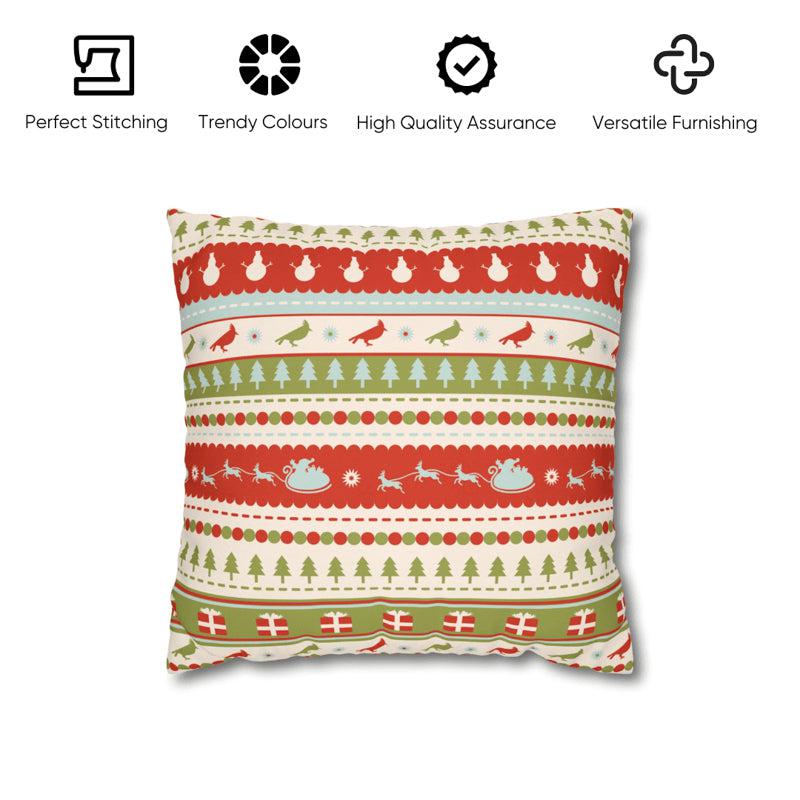 Frosty Noel Cheers Velvet Christmas Cushion Cover media 5