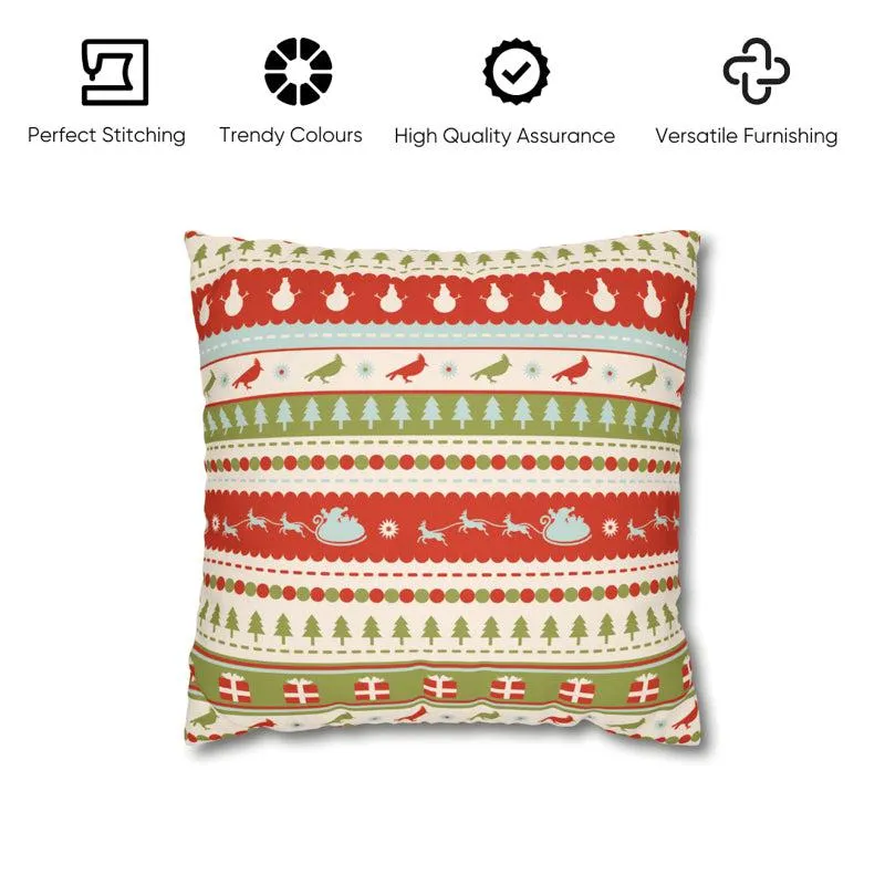 Frosty Noel Cheers Velvet Christmas Cushion Cover media 5