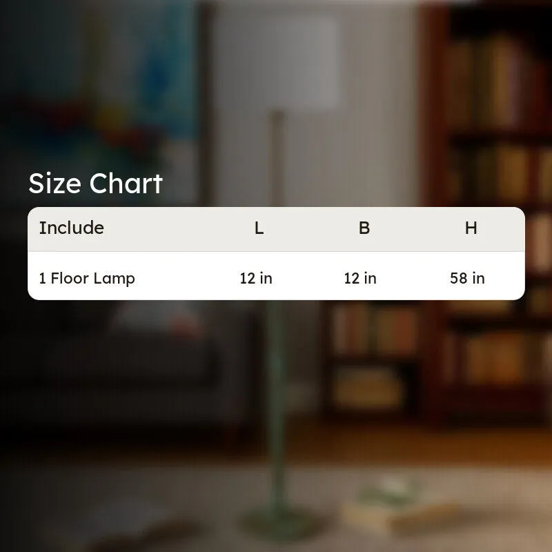 Amber Glow Wooden Floor Lamp - Grey media 8