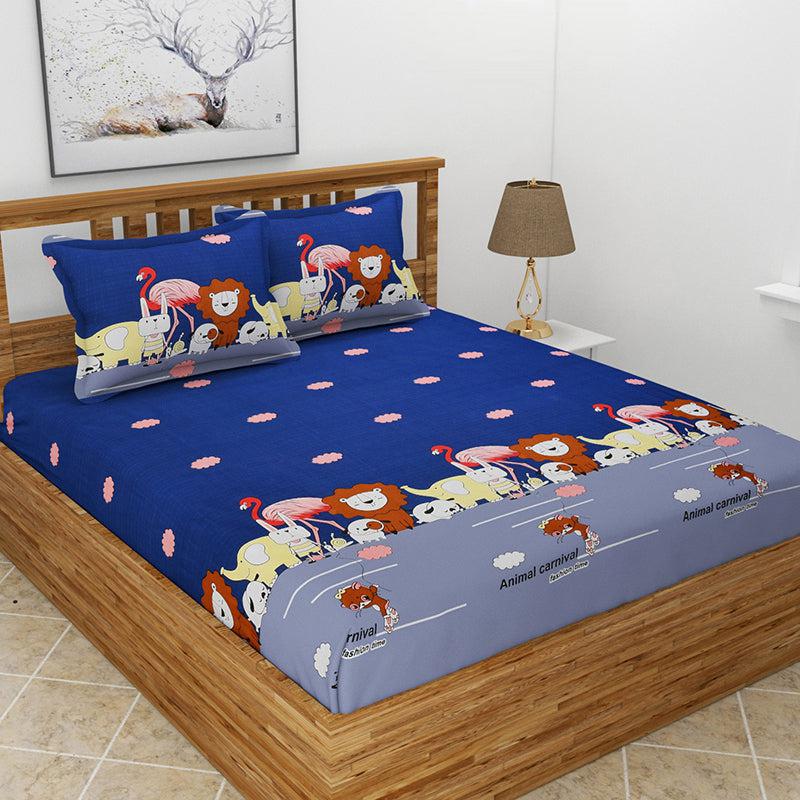 Lion's Lullaby Kids Microfiber Bedsheet - 150 GSM