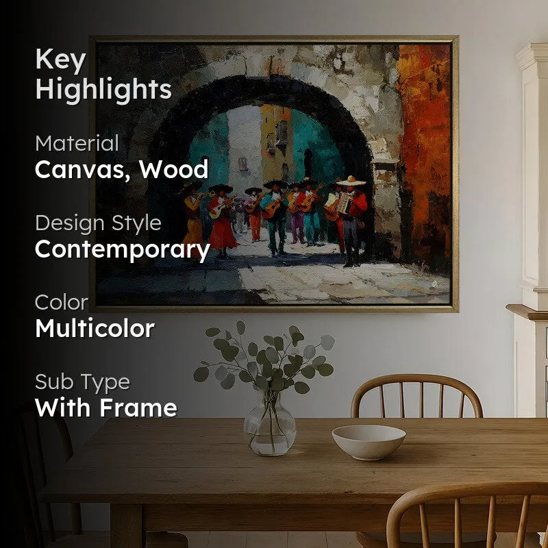 Guitar Parade Canvas Wall Painting With Frame media 2
