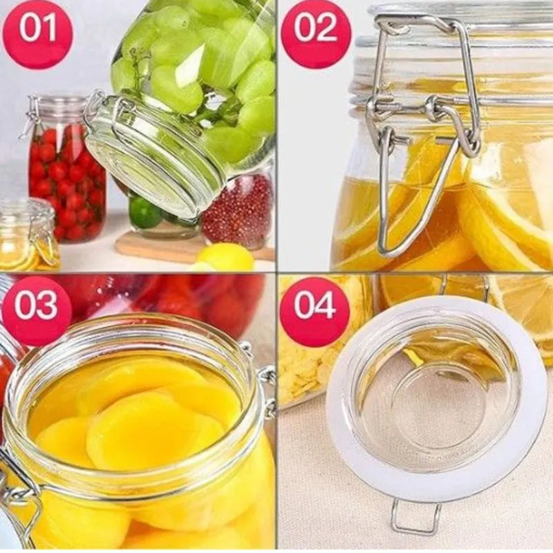 Clyra Airtight Glass Jar (1 L Each) - Set Of Two media 7
