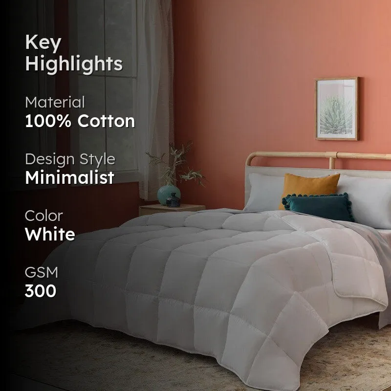 Montara Solid Comforter (White) 300 GSM media 2