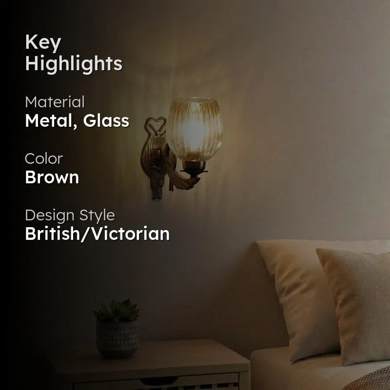 Royal Amber Antique Glass Wall Lamp media 2