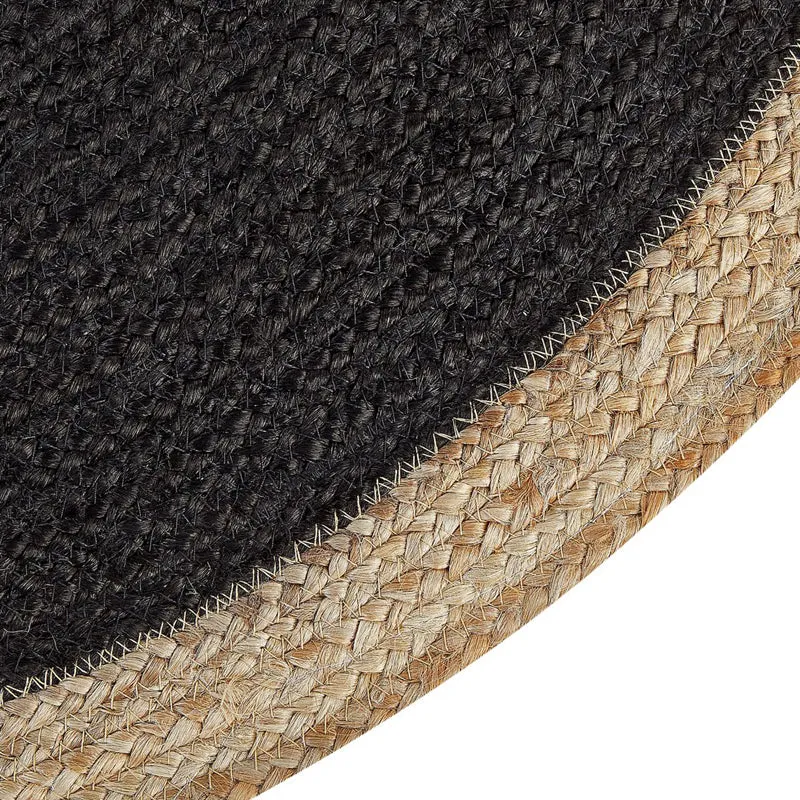 Knot Rustica Braided Jute Area Rug - Black media 4