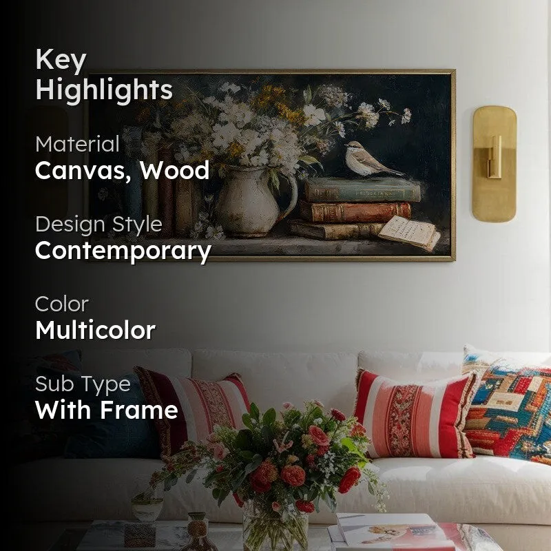 Earthtones Canvas Wall Painting With Frame media 2