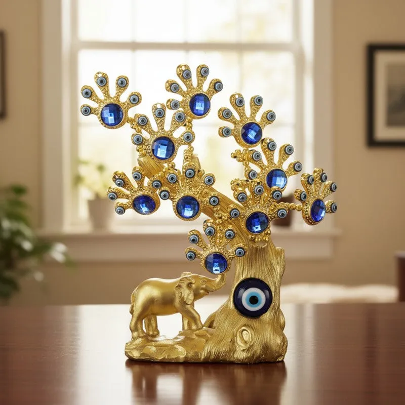 Evil Eye Prosperity Tree Resin Showpiece media 3