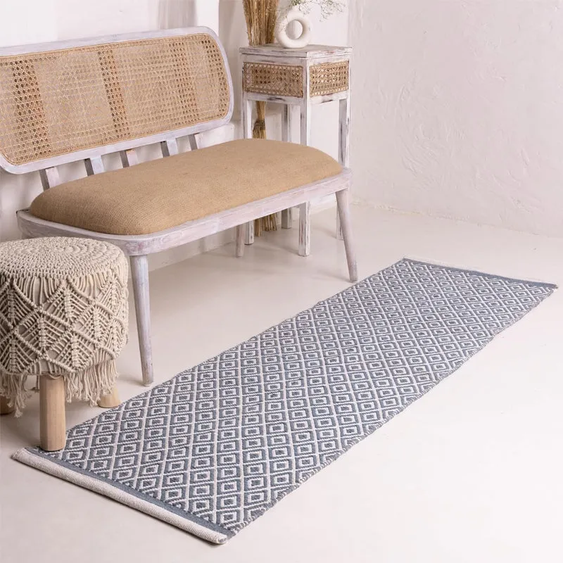 Earthica Cotton Runner Rug - Blue media 3