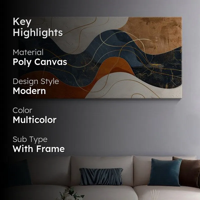 Abstract Splash Waves Poly Canvas Wall Painting media 2