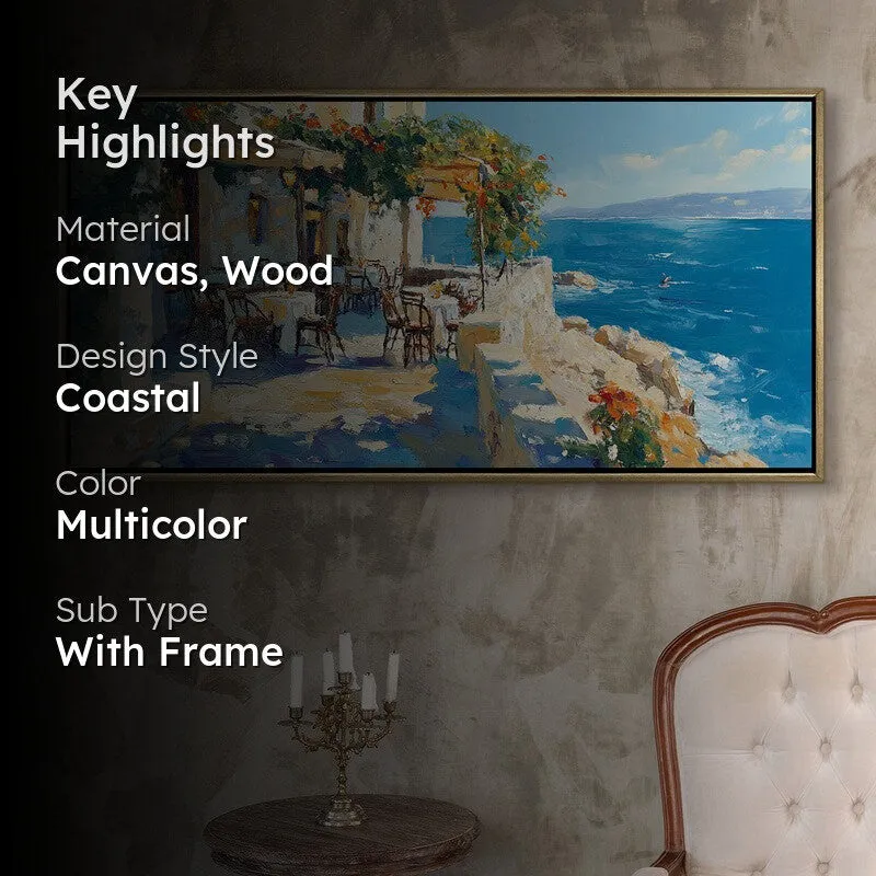 Fuchsia Canvas Wall Painting With Frame media 2