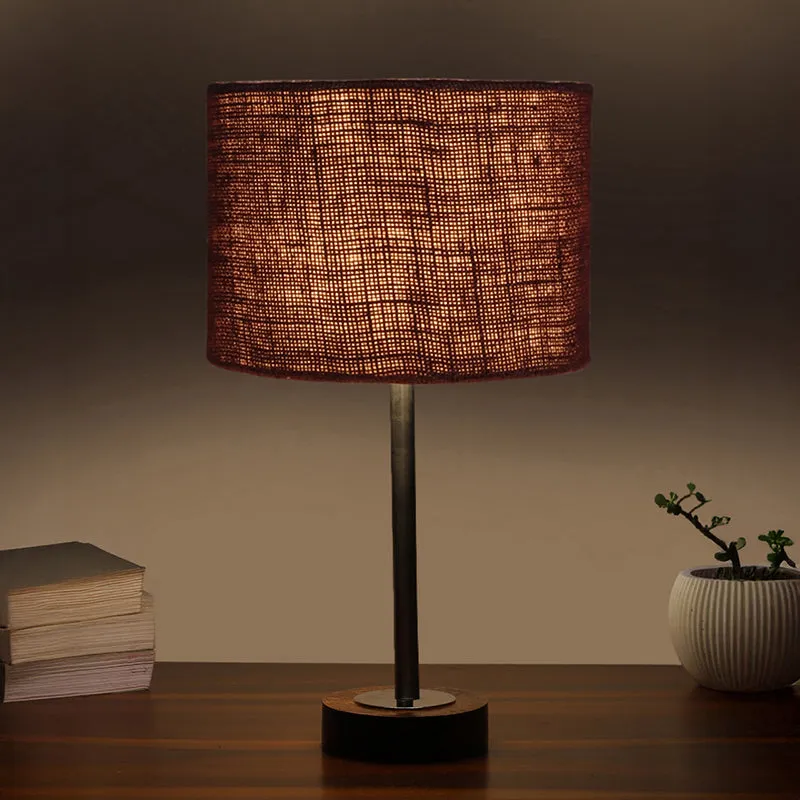 Sienna I Rodin Wooden Table Lamp - Brown,Silver media 1