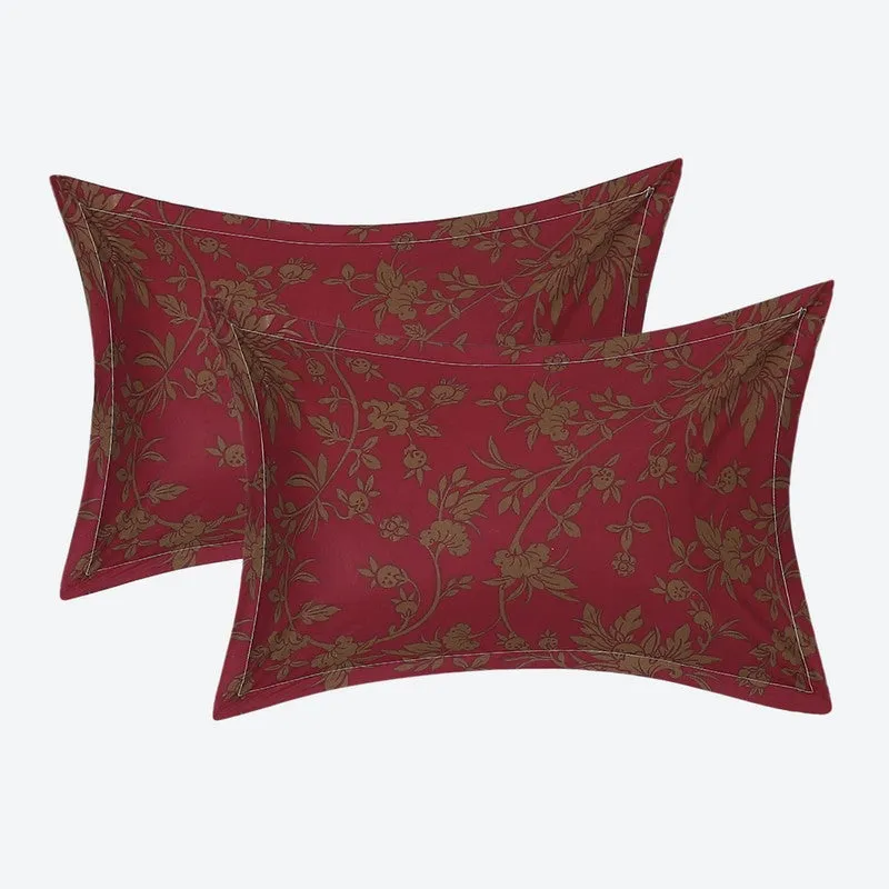 Monte Carlo Dio Mandala Cotton Bedsheet (White,Maroon) - 104 TC media 8