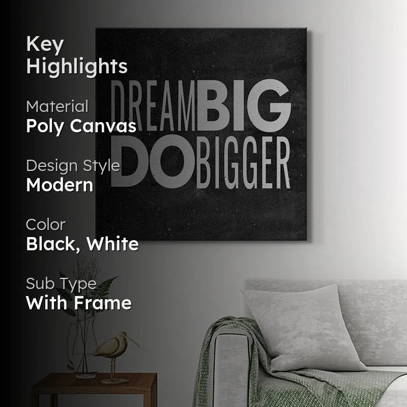 Dream Big Do Bigger Typography Wall Painting media 2