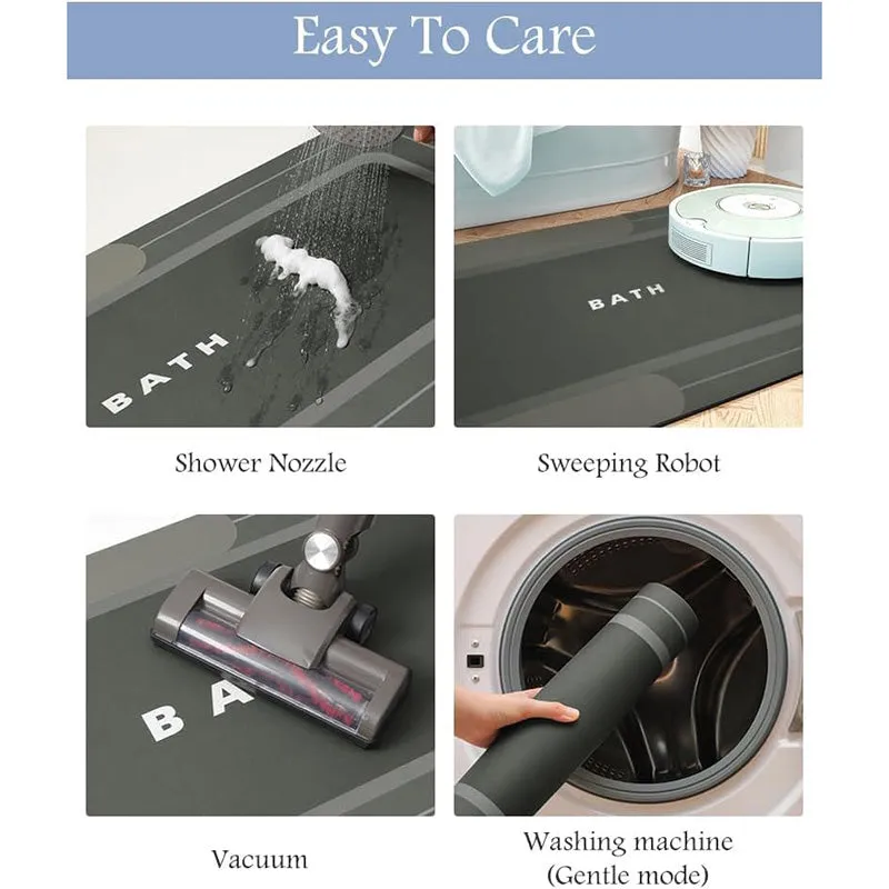 Ashen Meadow Rubber Bath Mat media 10
