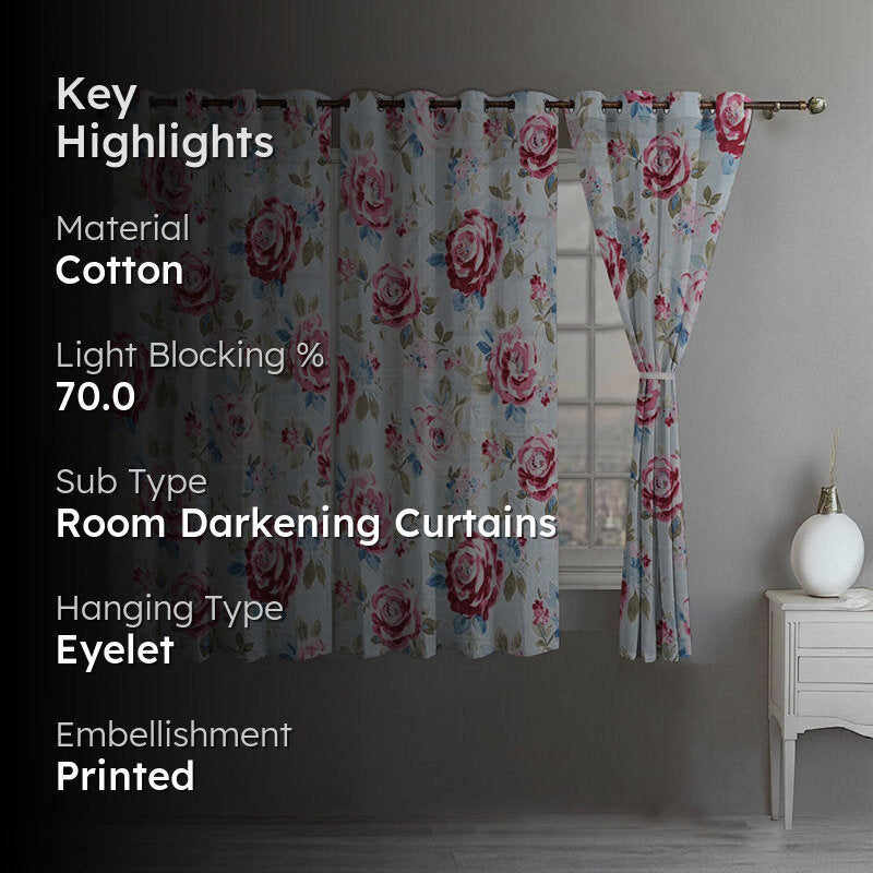 Rosa Meadow Room Darkening Curtain - Set Of Three media 2