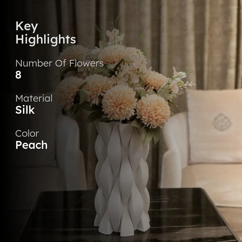 AarviDecor Peach Glow Silk Artificial Flowers media 2