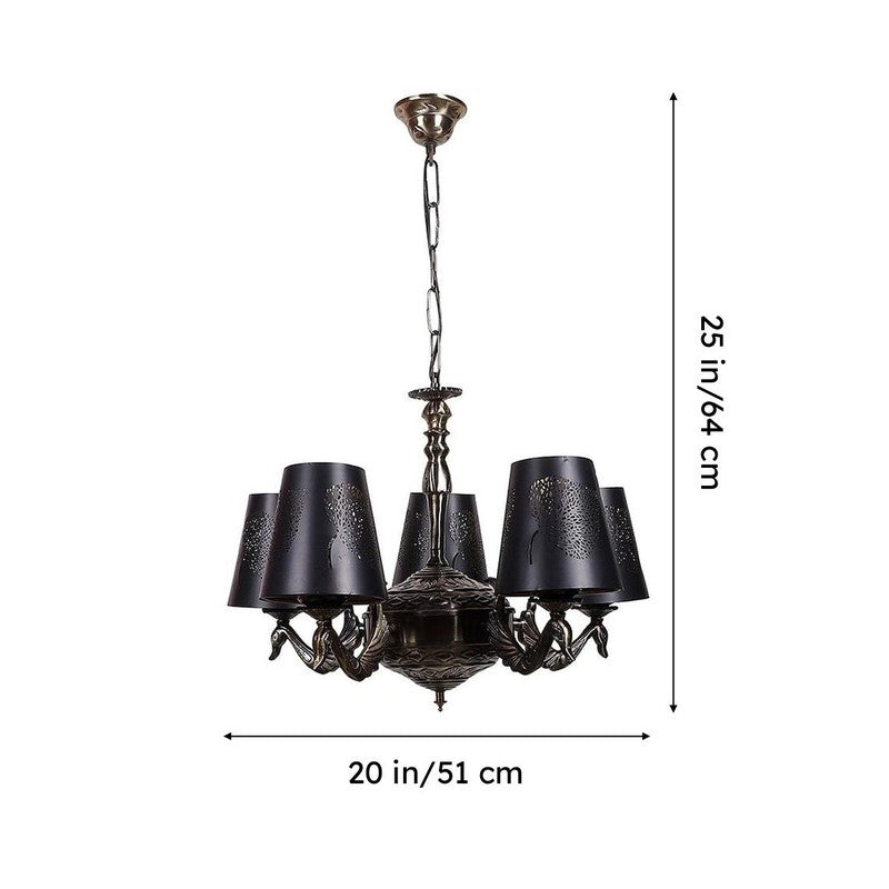 Candra Etched Golden Antique Ceiling Lamp media 6