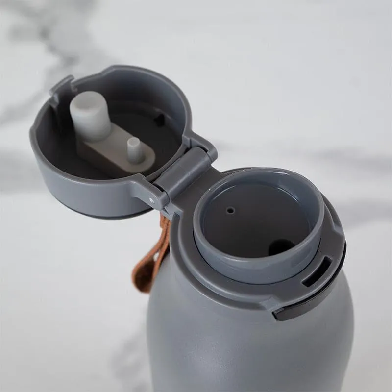 Juno Sip Hot & Cold Thermos Water Bottle (Black & Grey) - 750 mL media 4