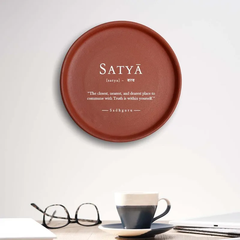 Satya- The Truth Terracotta Wall Plate media 1