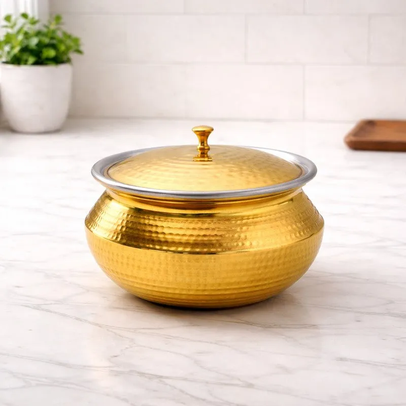 Cookelle Durable Brass Handi - 3000 mL media 1