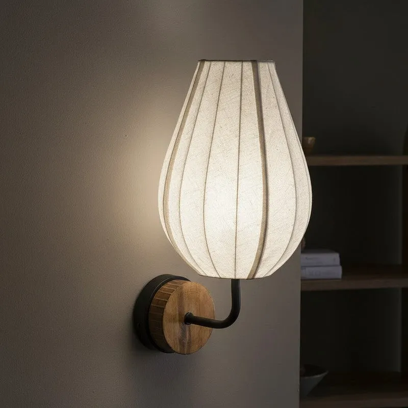 Orange Tree Bud Linen Wall Lamp media 1