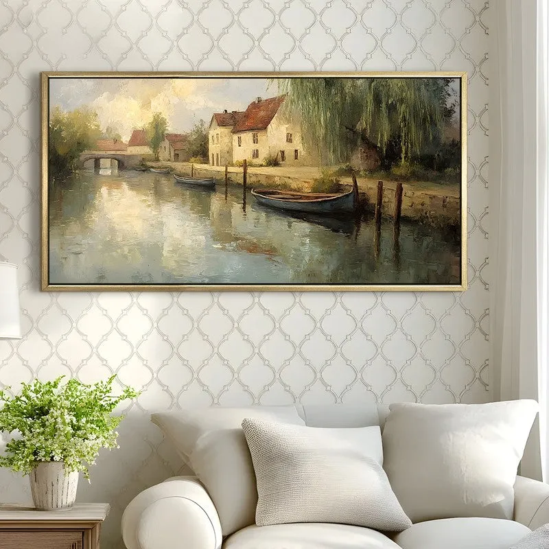 Waterbound Homes Canvas Wall Painting With Frame media 4