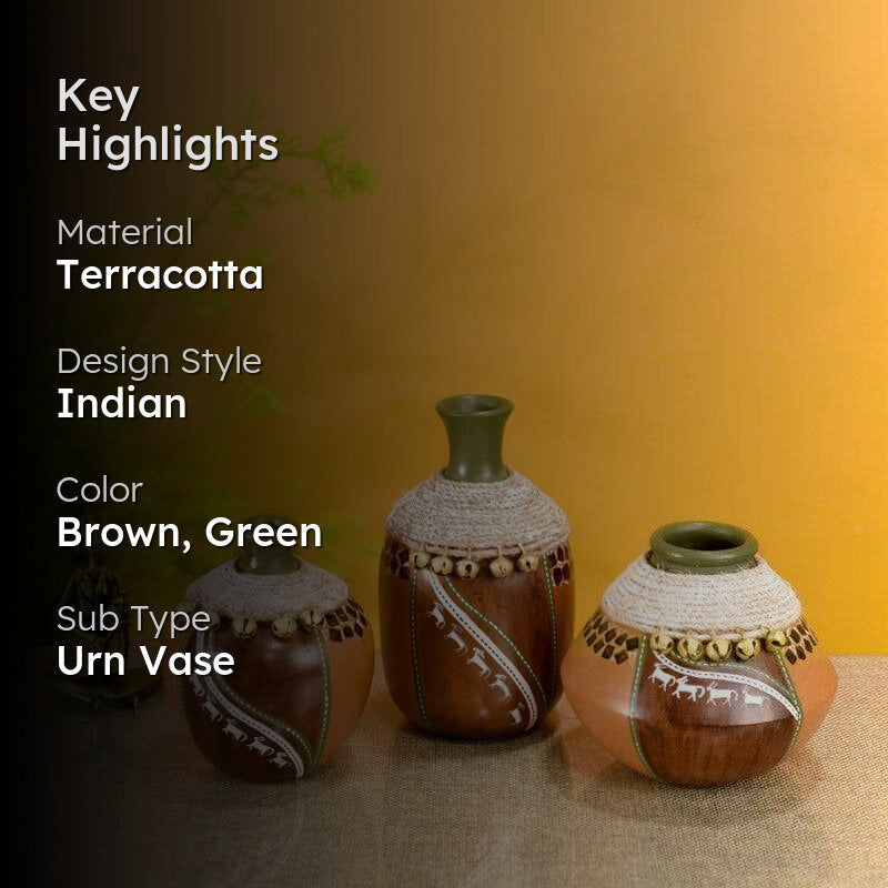 Eliana Terracotta Vase - Set Of Three media 2