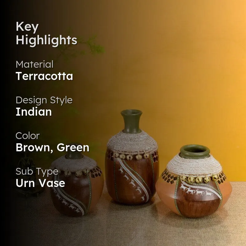 Eliana Terracotta Vase - Set Of Three media 2