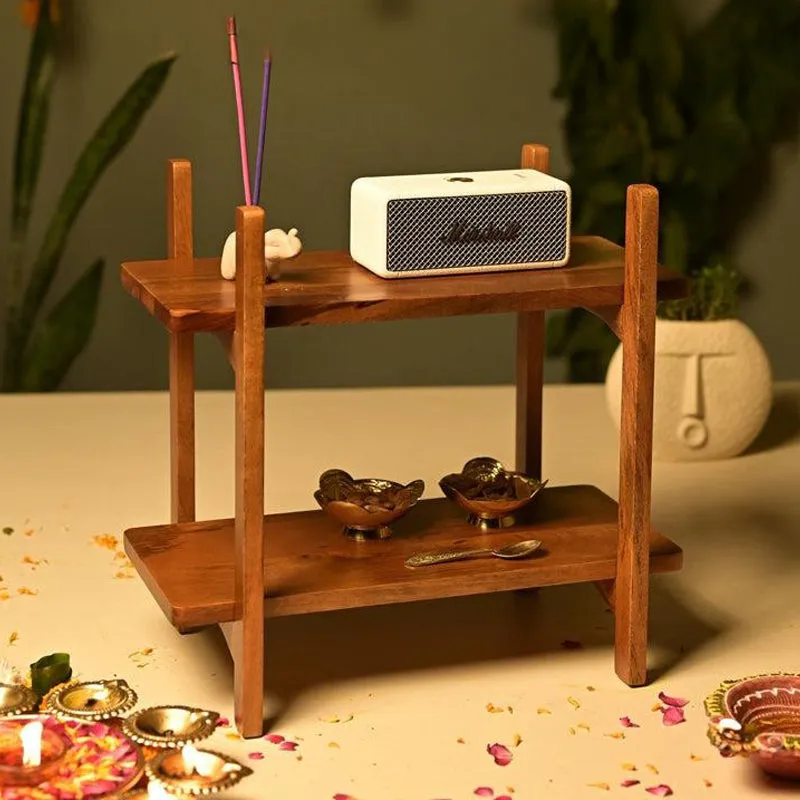 Samvadini Handcrafted Mango Wood Organiser media 1