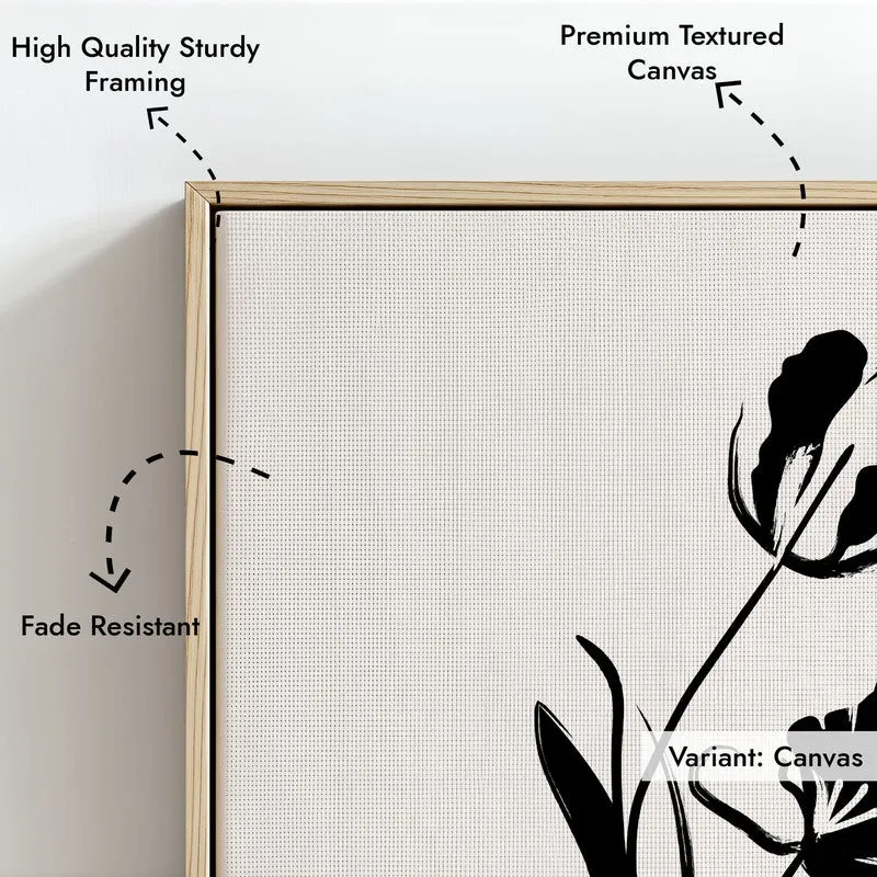 Wildbloom Canvas Wall Painting With Brown Frame media 7