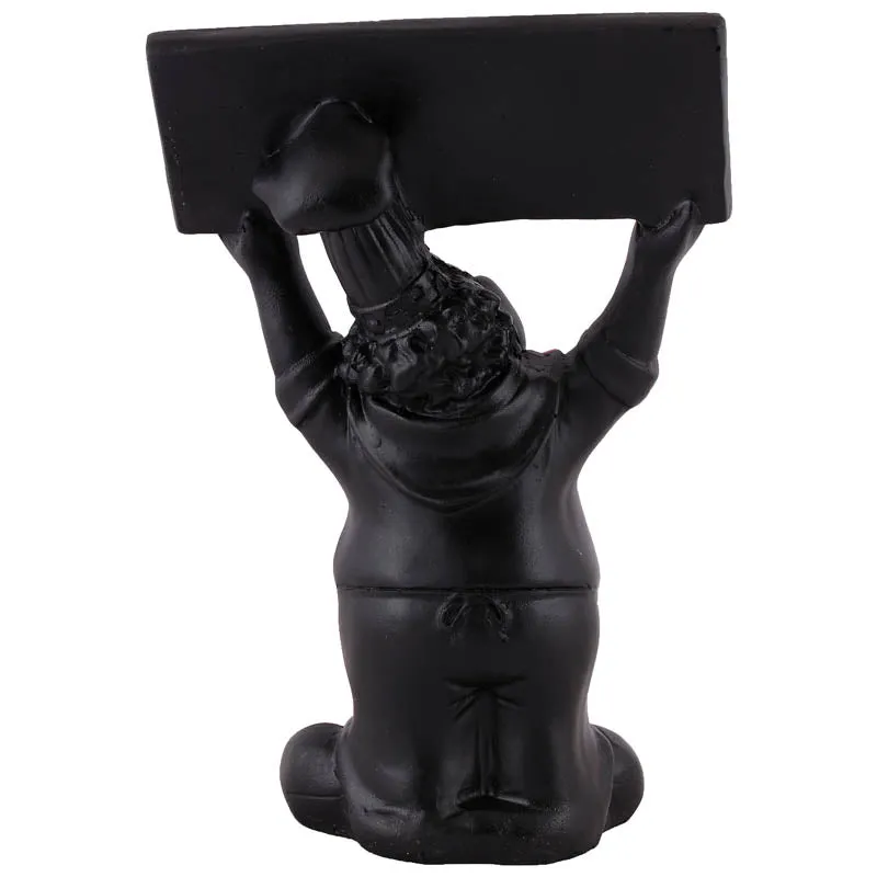 Gourmet Welcome Painted Polyresin Show Piece - Black media 5