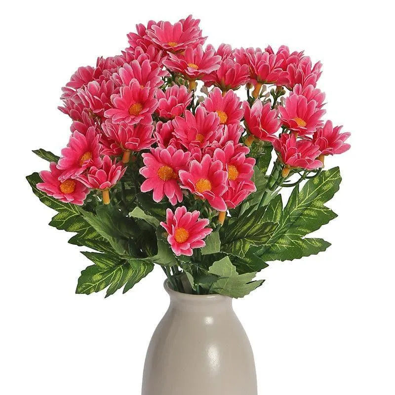 Faux Daisy Floral Bunch (Pink) - Set Of Two media 4