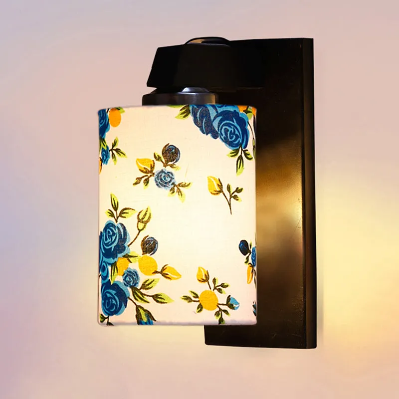 Eyrie Printed Wooden Wall Lamp - Blue media 4