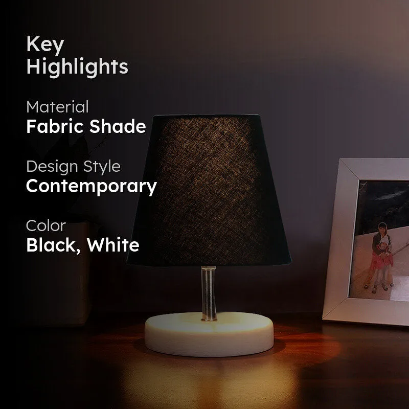 Vero Fabric Table Lamp - Black,White media 2