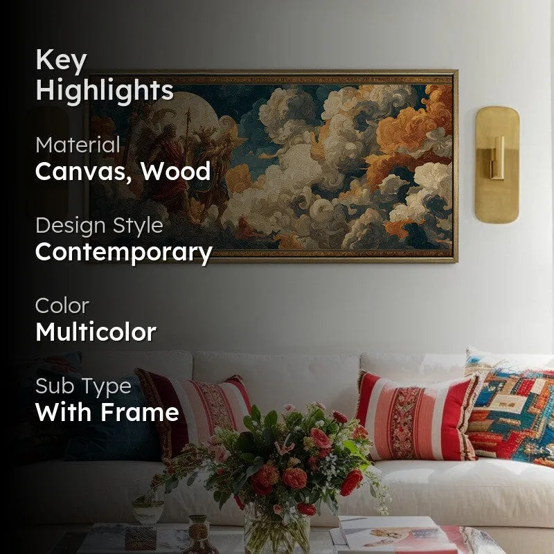 Billowing Clouds Canvas Wall Painting With Frame media 2