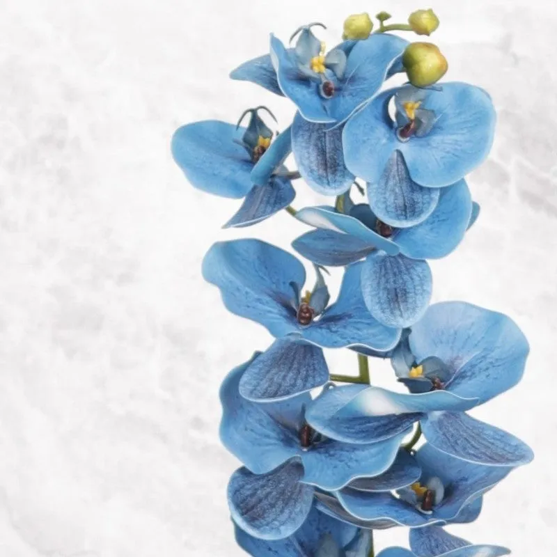 Decorative Artificial Orchids Flowers Stick - Blue media 3