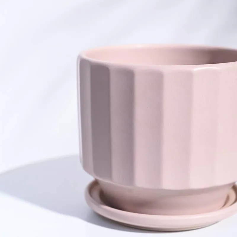 Lexie Ceramic Planter - Pink media 4