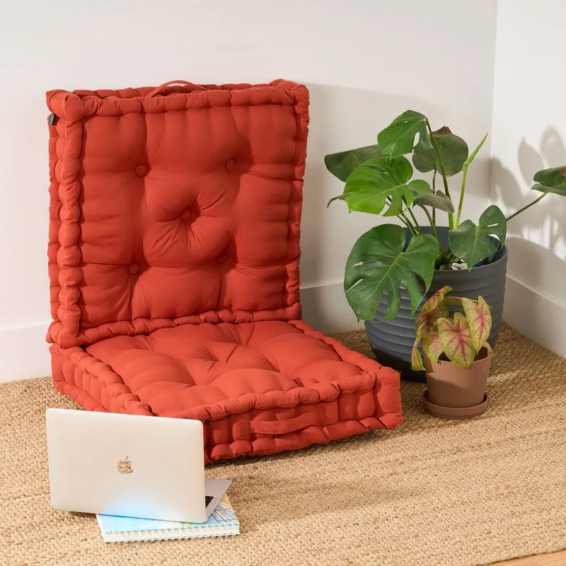 Marlon Floor Cushion (Orange) - Set Of Two media 1